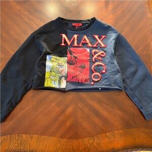 MAX&Co. Anime Lady Oscar Sweatshirt Medium Rose of Versailles‎ Sequin Top RARE